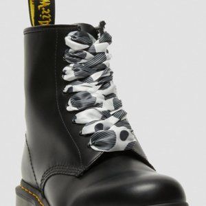 Dr Martens Black Tetoron Boot Ribbon Shoe Laces 8-10 Eyelets 55"